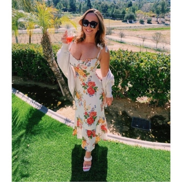 NEW Reformation Nikita Dress Bouquet 12 - Picture 8 of 17